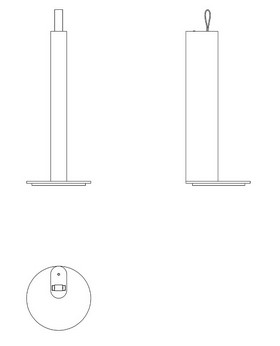 Dimensions of the Metrica Martinelli Luce Table Lamp